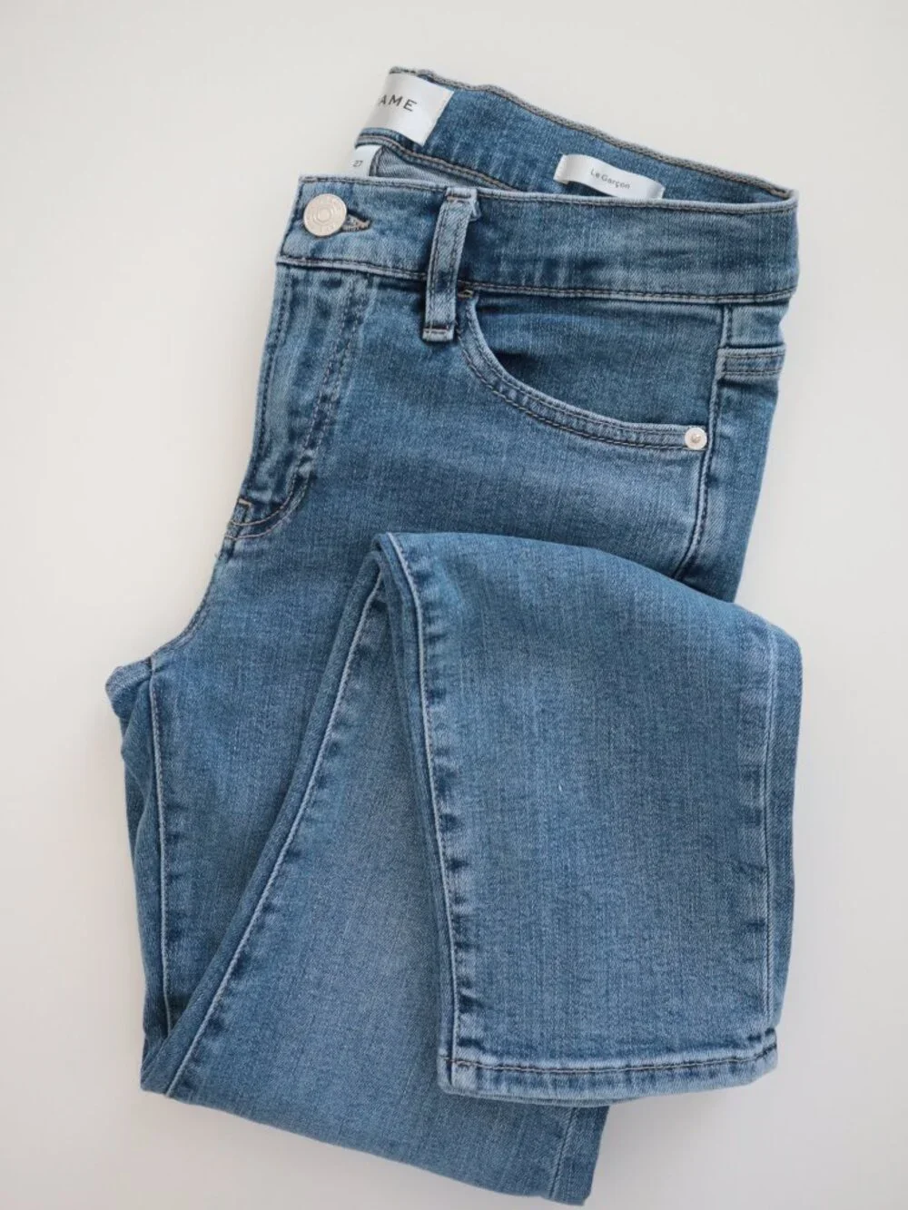 FRAME Le Garcon Jeans in Daphne Blue | 27 - Picture 2 of 7